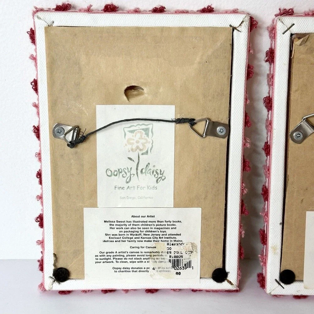 lot‎ of 2 Oopsy Daisy kids 5x7” art work By Melissa Sweet Wall Decor